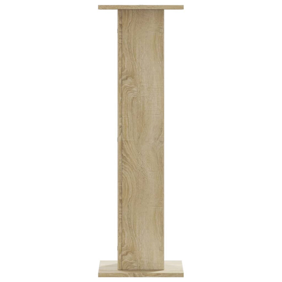Speakerstandaards 2 st 30x30x95 cm bewerkt hout sonoma eiken