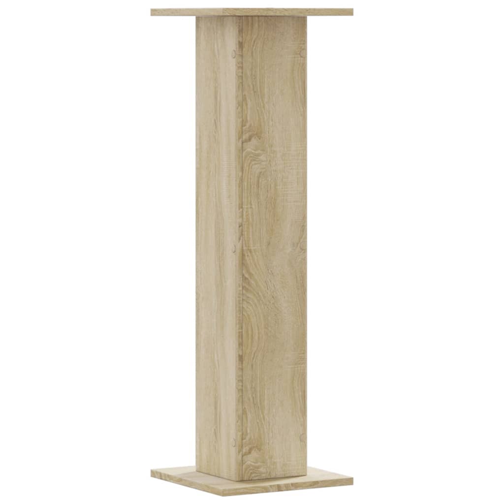 Speakerstandaards 2 st 30x30x95 cm bewerkt hout sonoma eiken
