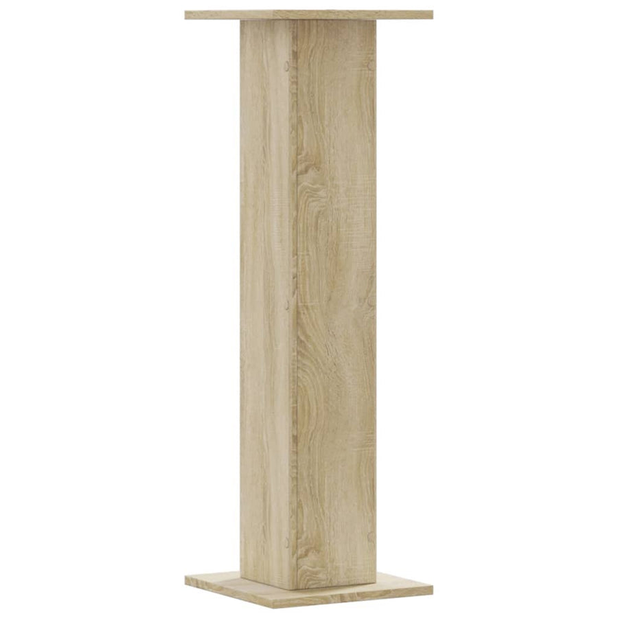 Speakerstandaards 2 st 30x30x95 cm bewerkt hout sonoma eiken
