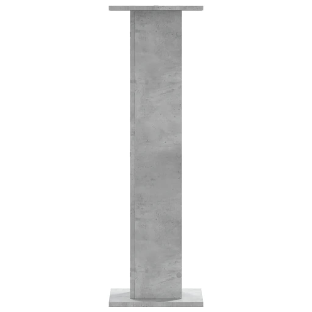 Speakerstandaards 2 st 30x30x95 cm bewerkt hout betongrijs