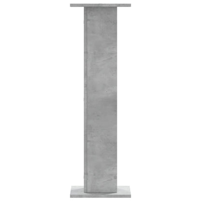Speakerstandaards 2 st 30x30x95 cm bewerkt hout betongrijs