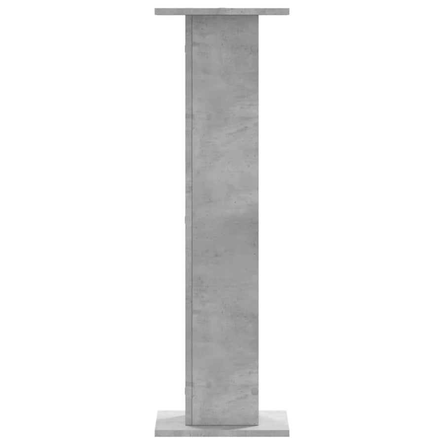 Speakerstandaards 2 st 30x30x95 cm bewerkt hout betongrijs