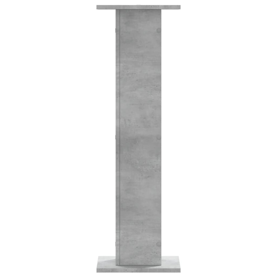 Speakerstandaards 2 st 30x30x95 cm bewerkt hout betongrijs