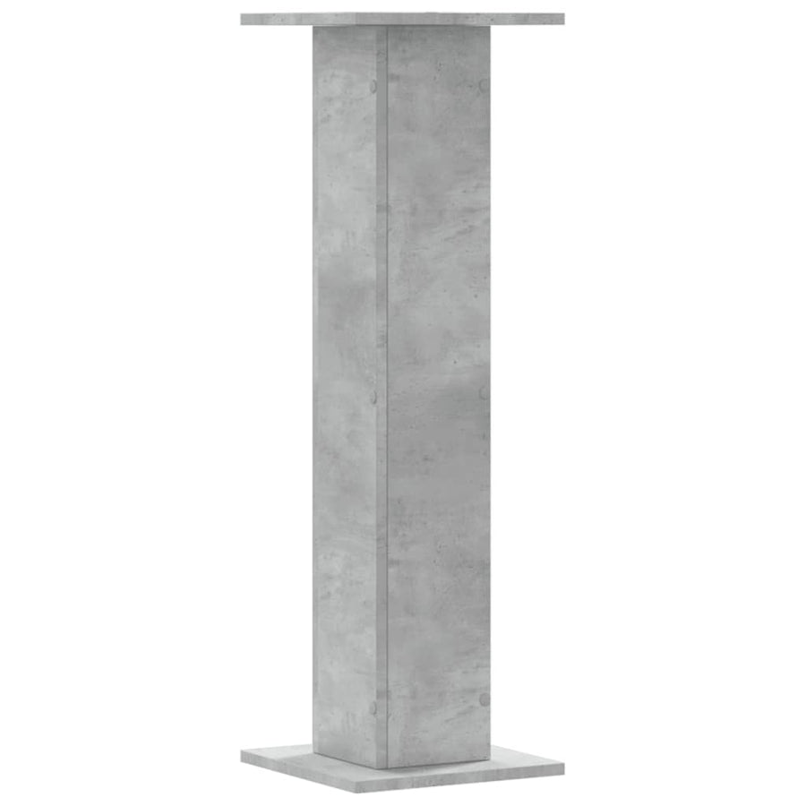 Speakerstandaards 2 st 30x30x95 cm bewerkt hout betongrijs