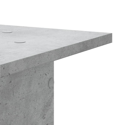 Speakerstandaards 2 st 30x30x95 cm bewerkt hout betongrijs