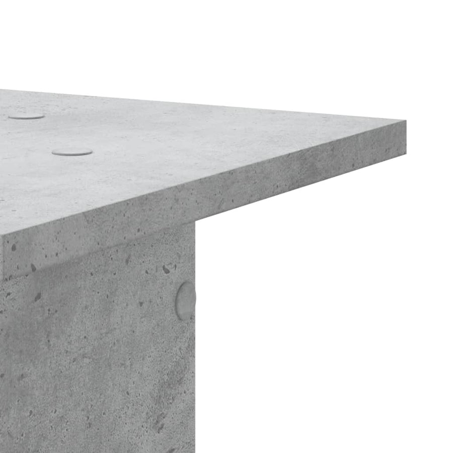 Speakerstandaards 2 st 30x30x95 cm bewerkt hout betongrijs