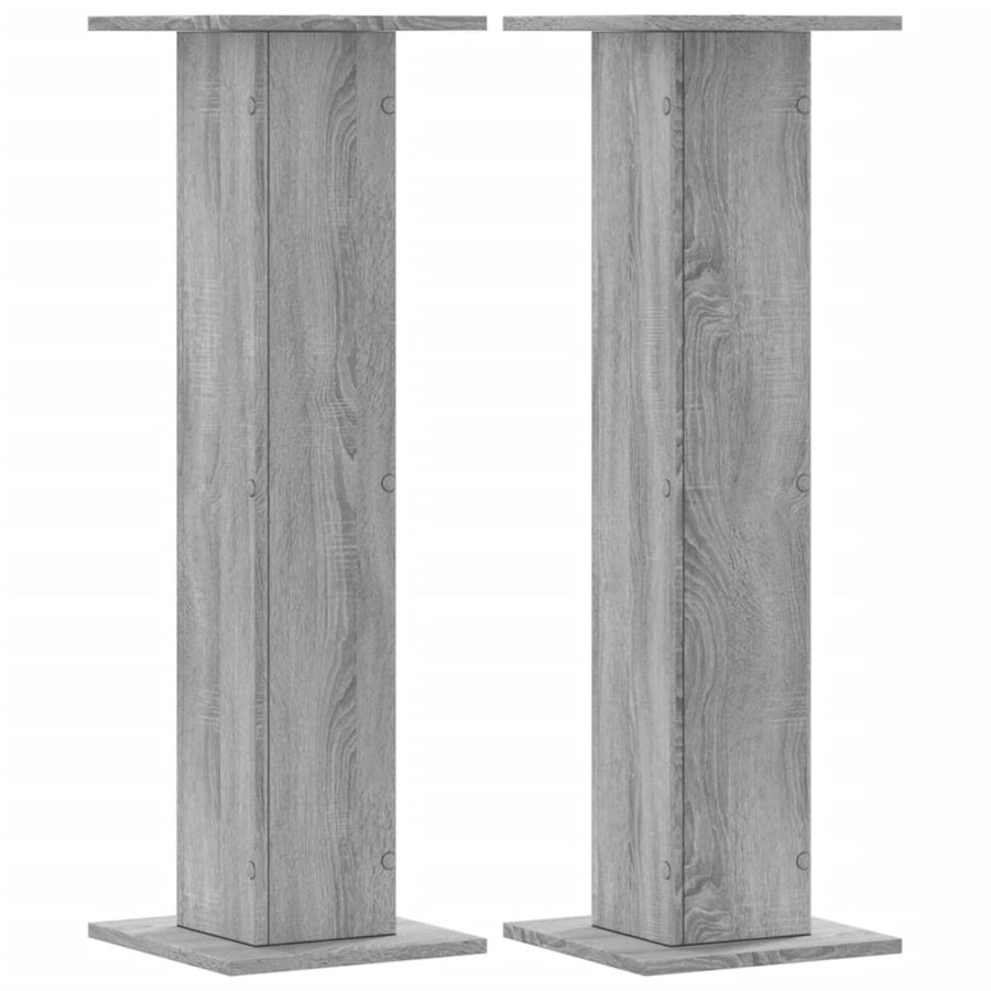 Speakerstandaards 2 st 30x30x95 cm bewerkt hout grijs sonoma