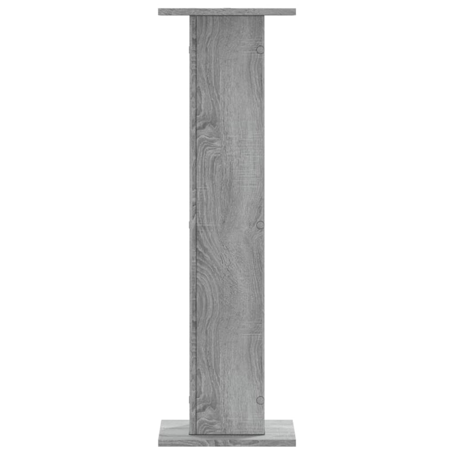 Speakerstandaards 2 st 30x30x95 cm bewerkt hout grijs sonoma