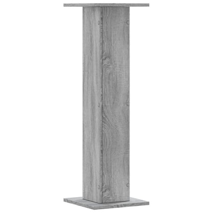 Speakerstandaards 2 st 30x30x95 cm bewerkt hout grijs sonoma
