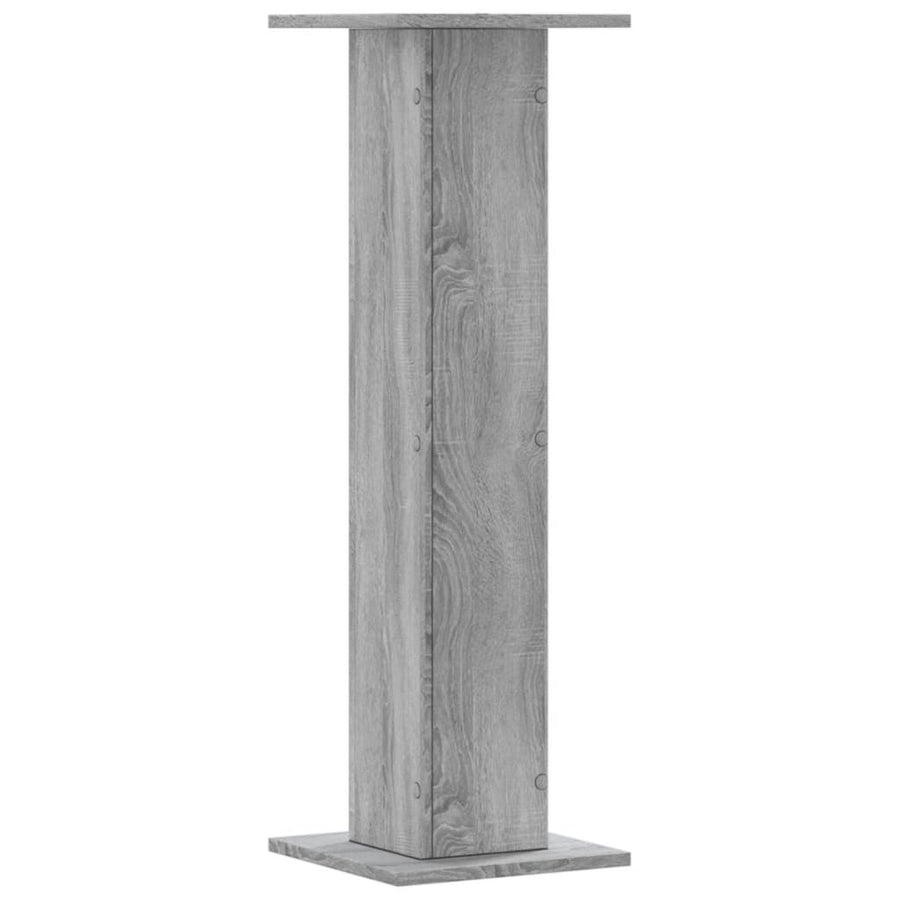 Speakerstandaards 2 st 30x30x95 cm bewerkt hout grijs sonoma