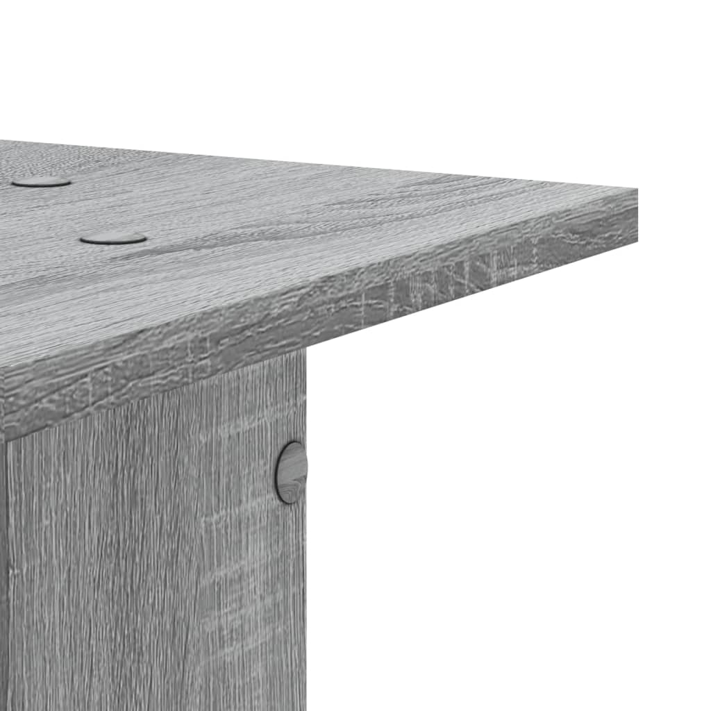 Speakerstandaards 2 st 30x30x95 cm bewerkt hout grijs sonoma