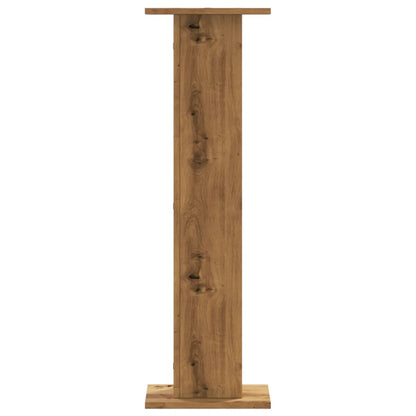 Speakerstandaards 2 st 30x30x95 cm hout artisanaal eikenkleurig