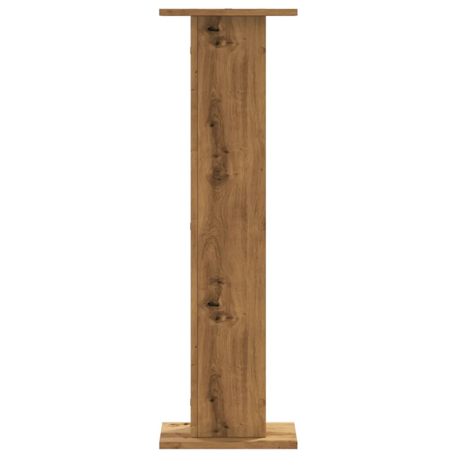 Speakerstandaards 2 st 30x30x95 cm hout artisanaal eikenkleurig