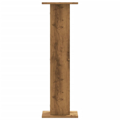 Speakerstandaards 2 st 30x30x95 cm hout artisanaal eikenkleurig