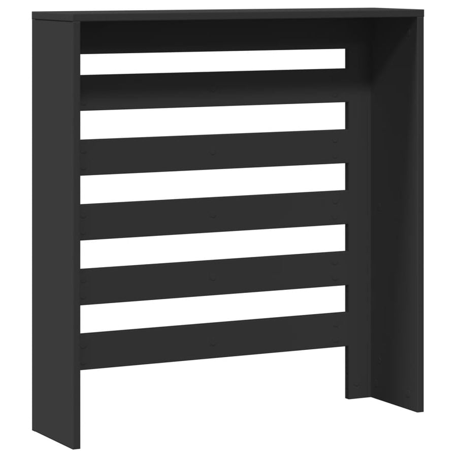 Radiatorombouw 78x20x82 cm bewerkt hout zwart