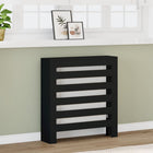 Radiator cover 78x20x82 cm engineered wood black