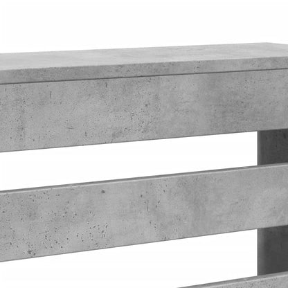 Radiatorombouw 78x20x82 cm bewerkt hout betongrijs