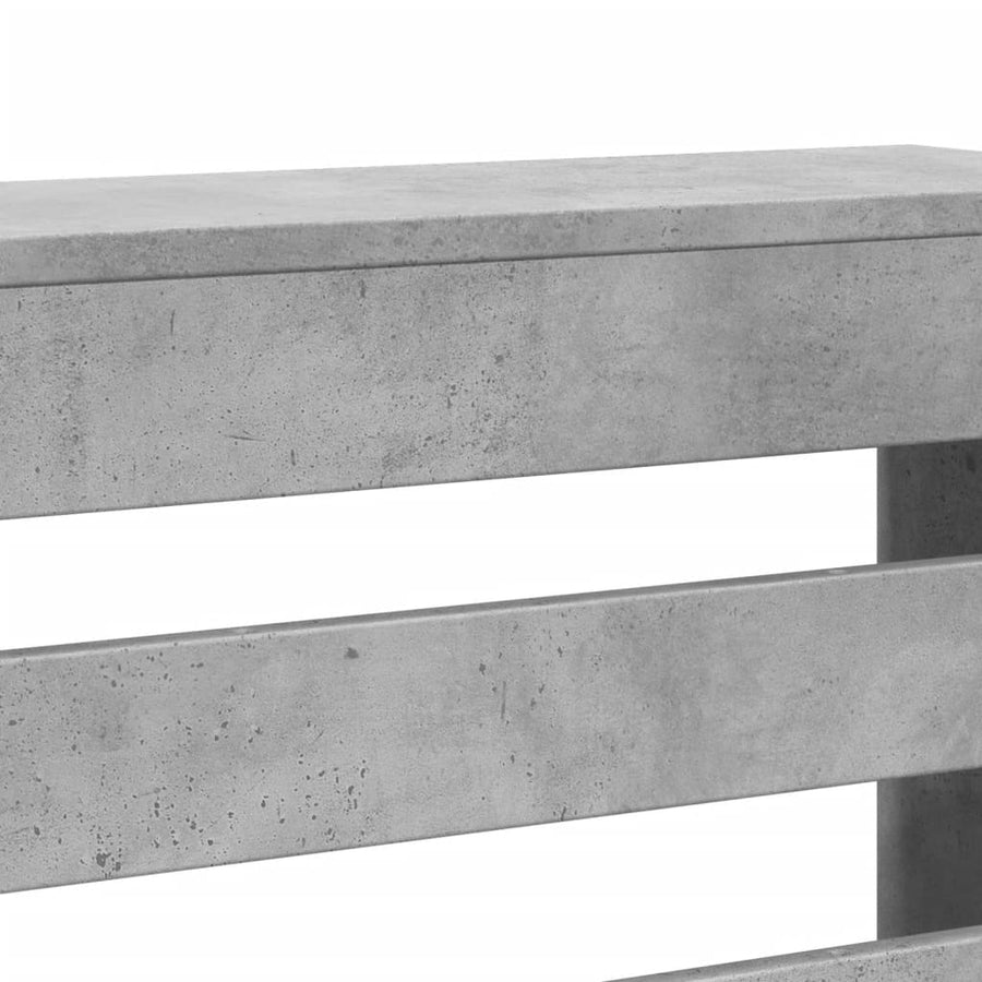 Radiatorombouw 78x20x82 cm bewerkt hout betongrijs