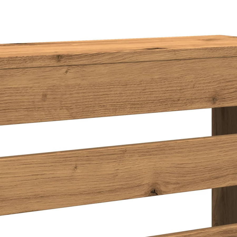 Radiatorombouw 78x20x82 cm bewerkt hout artisanaal eikenkleur