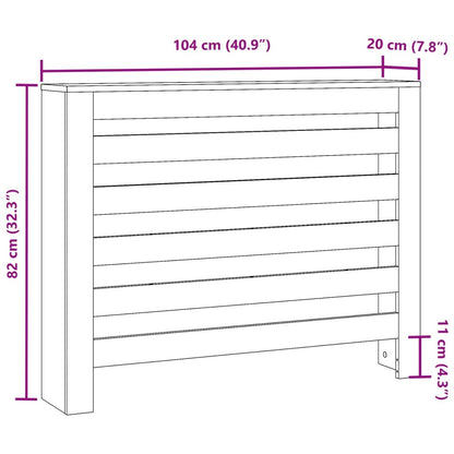 Radiatorombouw 104x20x82 cm bewerkt hout wit