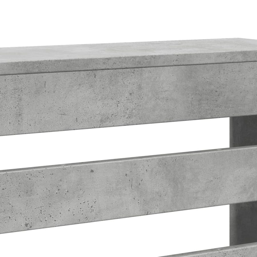 Radiatorombouw 104x20x82 cm bewerkt hout betongrijs