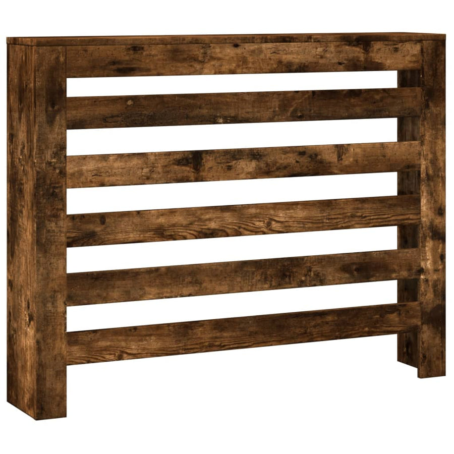 Radiatorombouw 104x20x82 cm bewerkt hout gerookt eikenkleurig