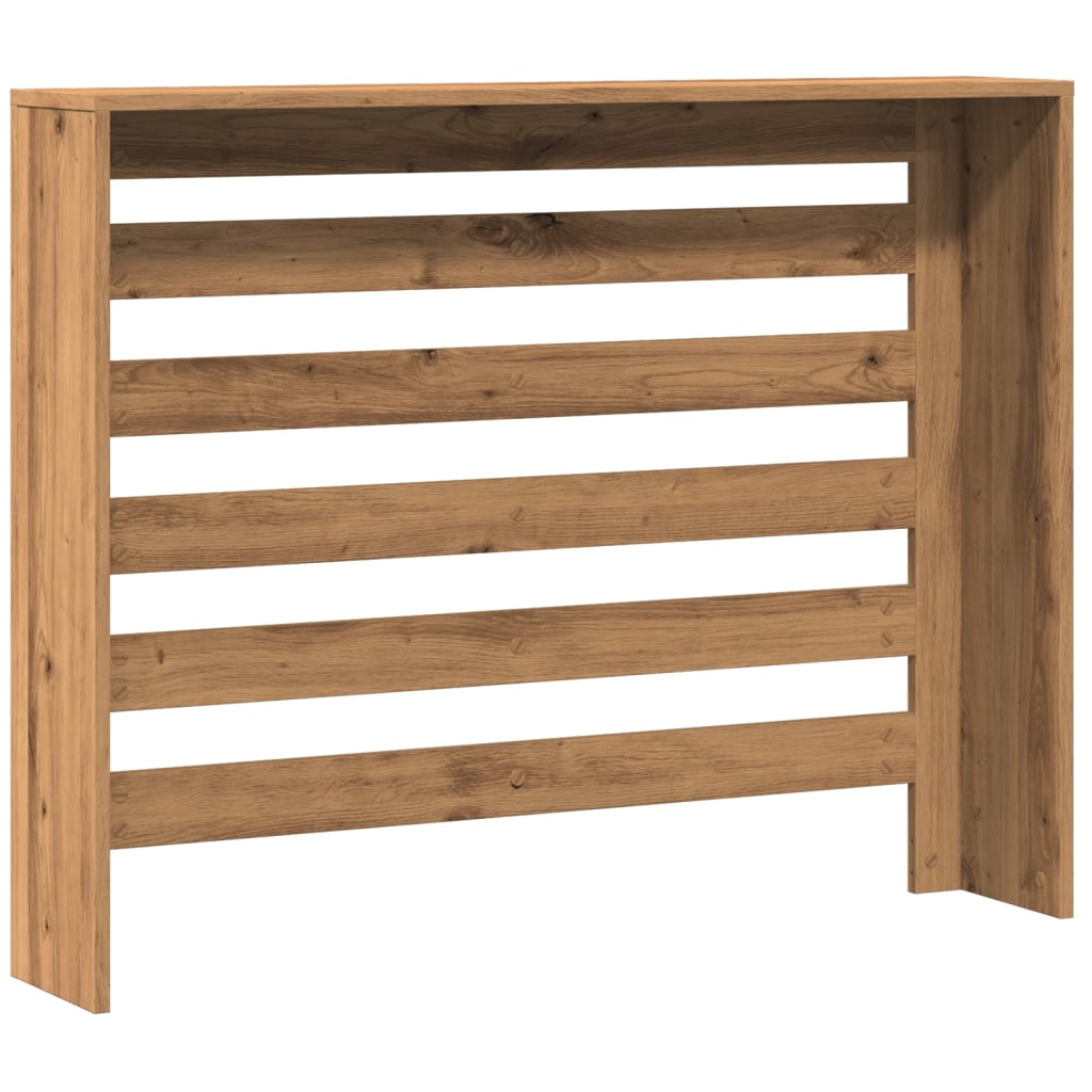 Radiatorombouw 104x20x82 cm bewerkt hout artisanaal eikenkleur