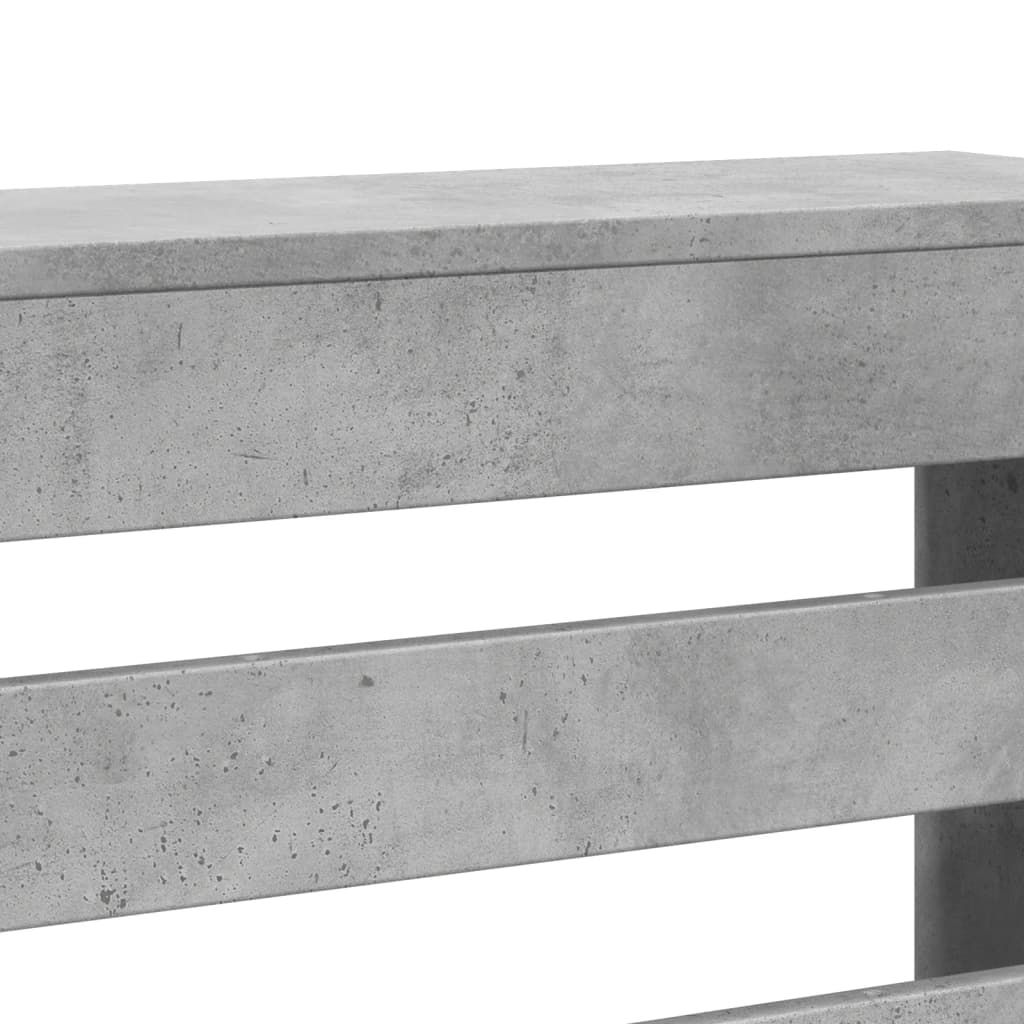 Radiatorombouw 149x20x82 cm bewerkt hout betongrijs