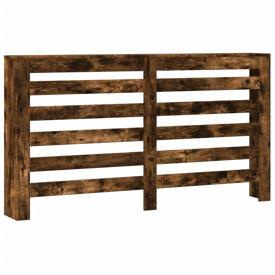 Radiatorombouw 149x20x82 cm bewerkt hout gerookt eikenkleurig