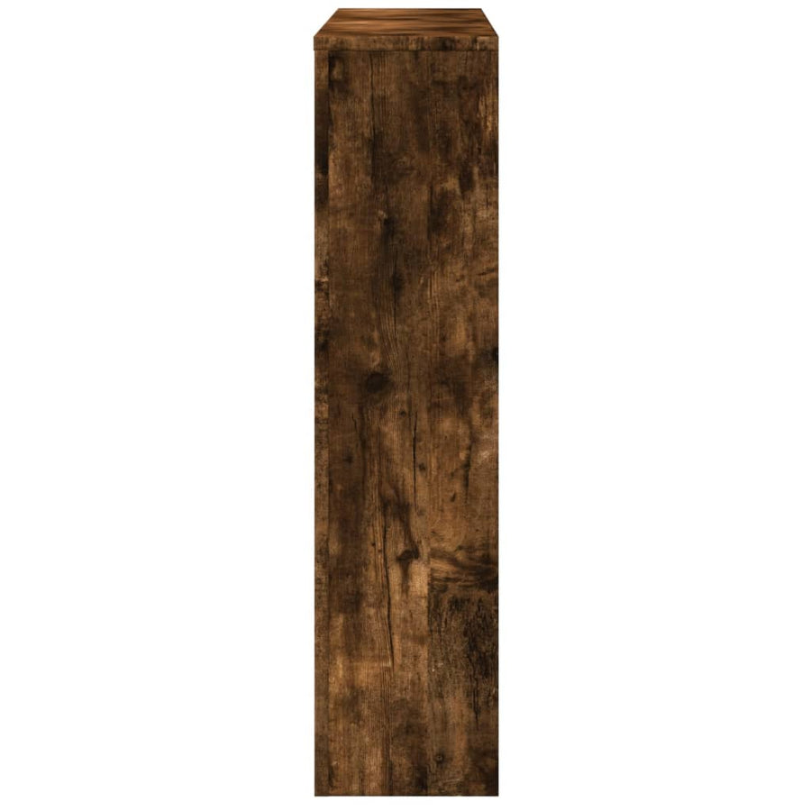 Radiatorombouw 149x20x82 cm bewerkt hout gerookt eikenkleurig