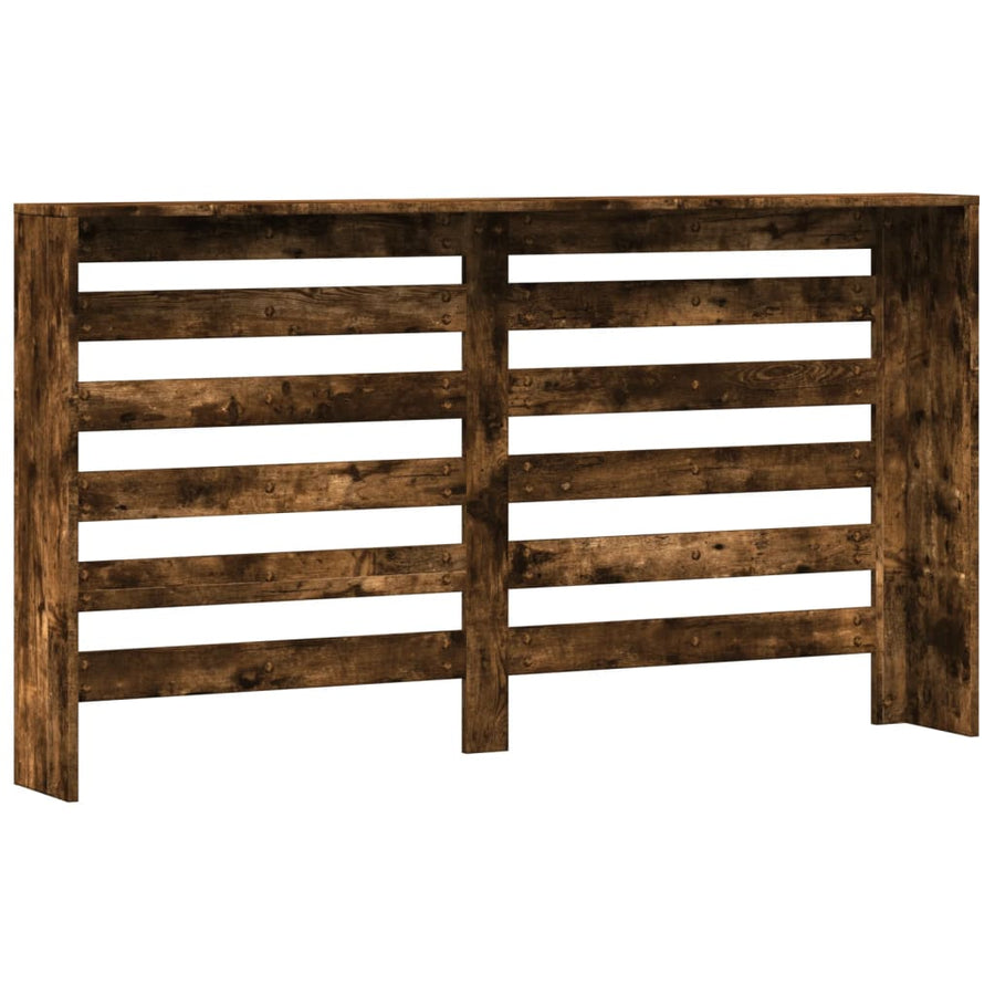 Radiatorombouw 149x20x82 cm bewerkt hout gerookt eikenkleurig
