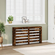 Radiatorombouw 149x20x82 cm bewerkt hout gerookt eiken