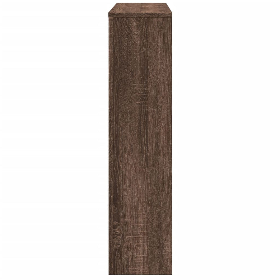 Radiatorombouw 149x20x82 cm bewerkt hout bruin eikenkleurig