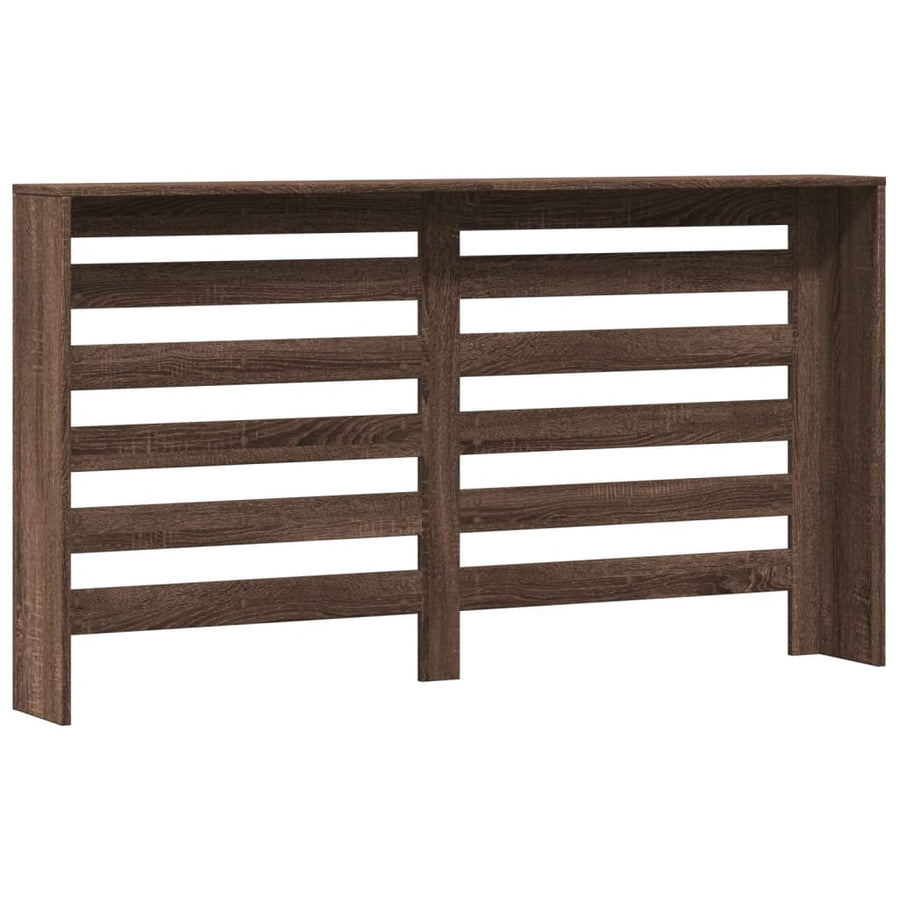 Radiatorombouw 149x20x82 cm bewerkt hout bruin eikenkleurig