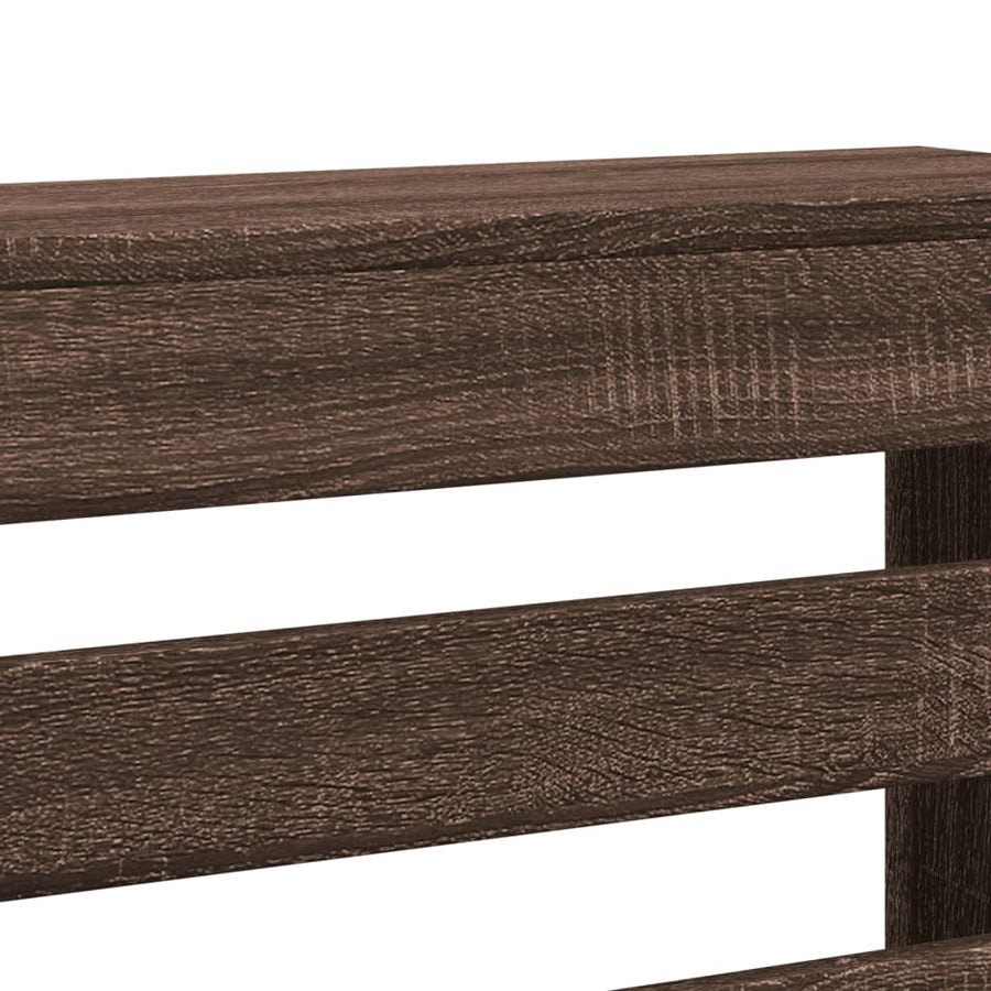 Radiatorombouw 149x20x82 cm bewerkt hout bruin eikenkleurig