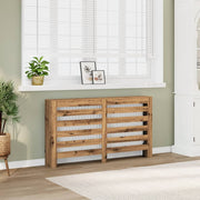 Radiatorombouw 149x20x82 cm bewerkt hout eikenkleur