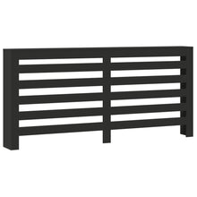 Radiatorombouw 175x20x82 cm bewerkt hout zwart