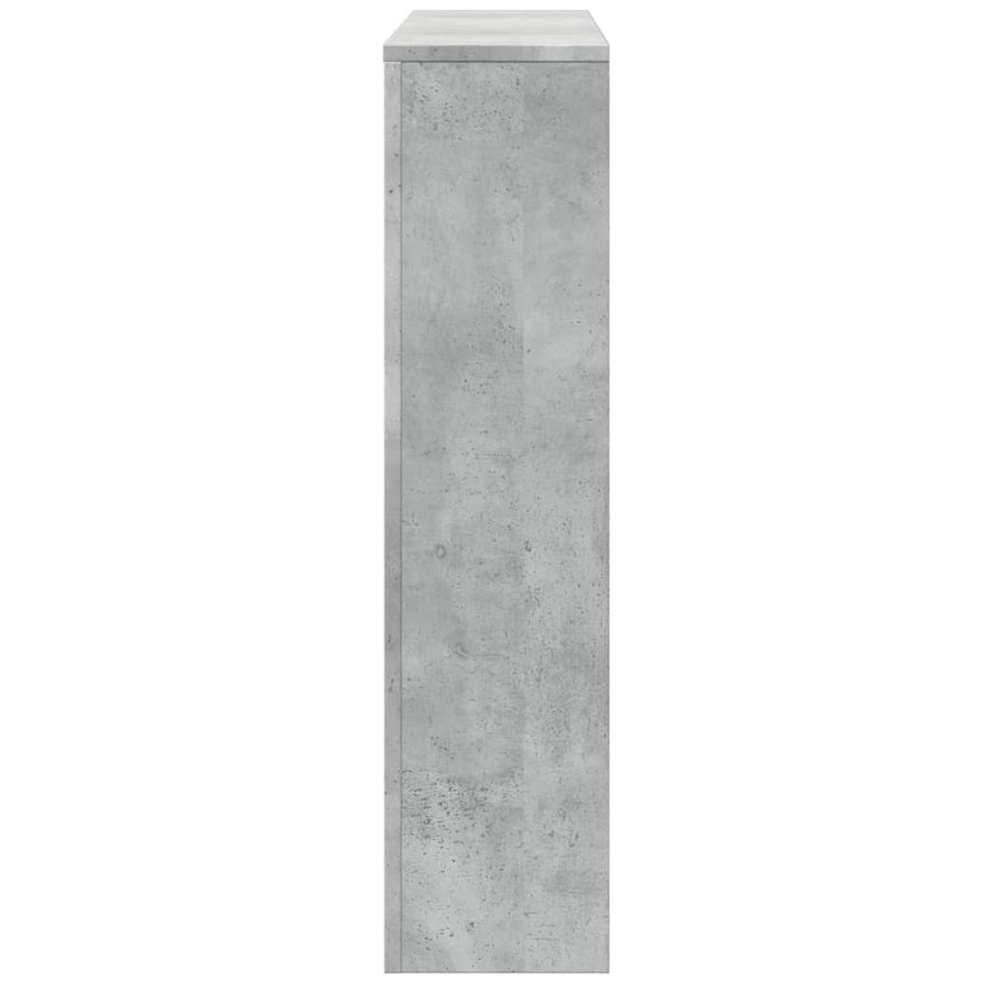 Radiatorombouw 175x20x82 cm bewerkt hout betongrijs