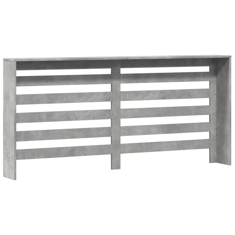 Radiatorombouw 175x20x82 cm bewerkt hout betongrijs
