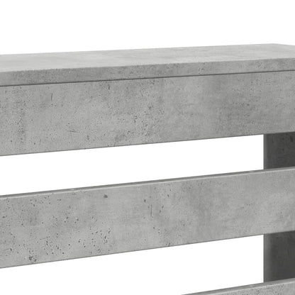 Radiatorombouw 175x20x82 cm bewerkt hout betongrijs