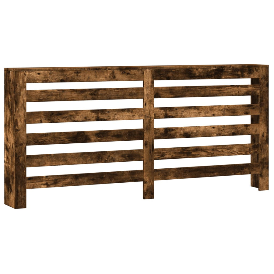 Radiatorombouw 175x20x82 cm bewerkt hout gerookt eikenkleurig