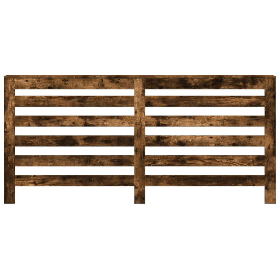 Radiatorombouw 175x20x82 cm bewerkt hout gerookt eikenkleurig