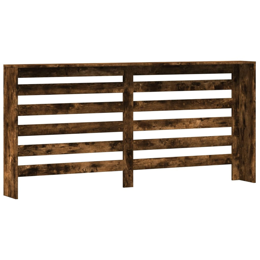Radiatorombouw 175x20x82 cm bewerkt hout gerookt eikenkleurig