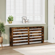 Radiatorombouw 175x20x82 cm bewerkt hout gerookt eiken