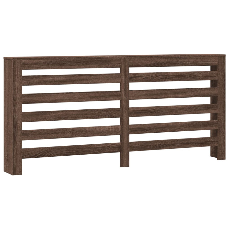 Radiatorombouw 175x20x82 cm bewerkt hout bruin eikenkleurig