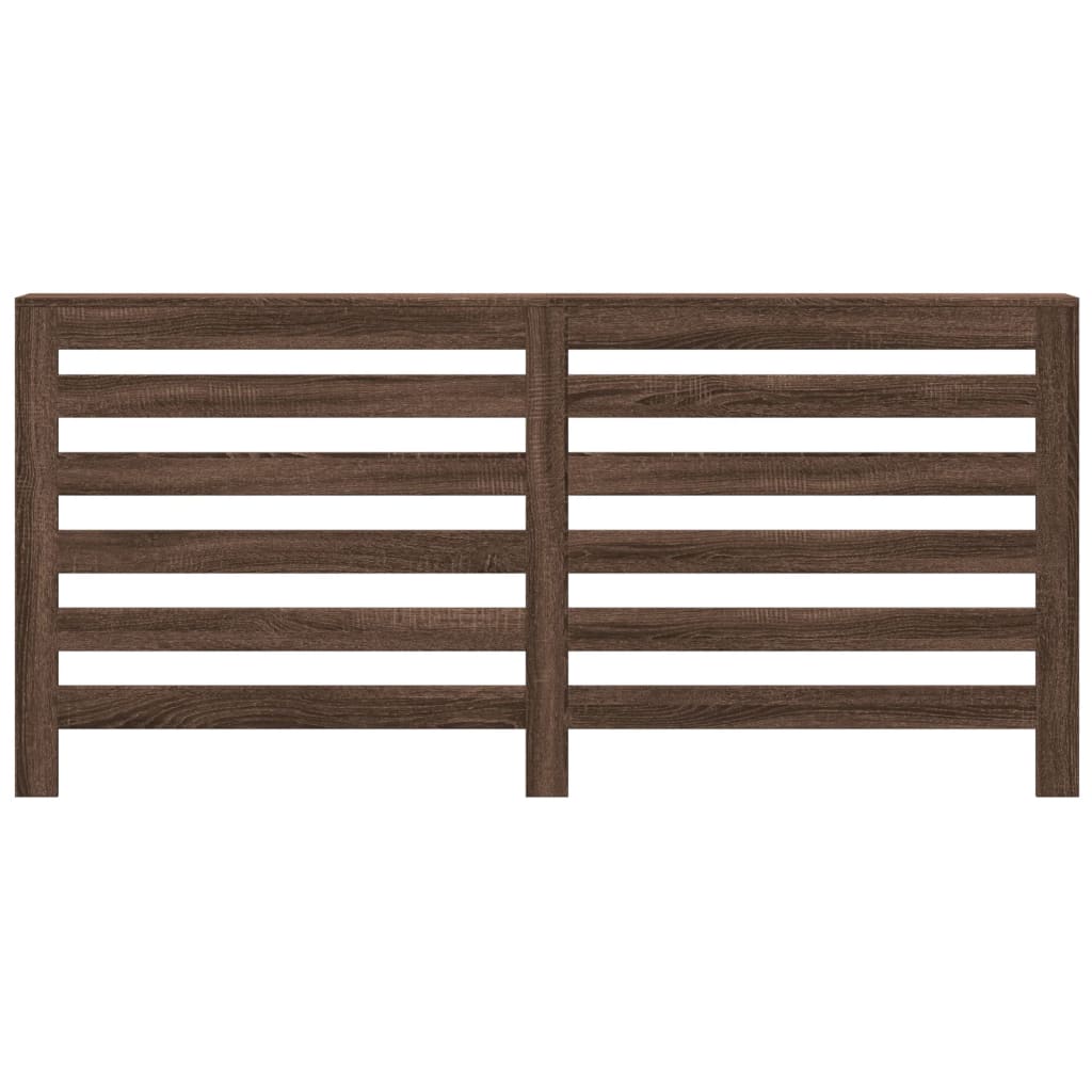 Radiatorombouw 175x20x82 cm bewerkt hout bruin eikenkleurig