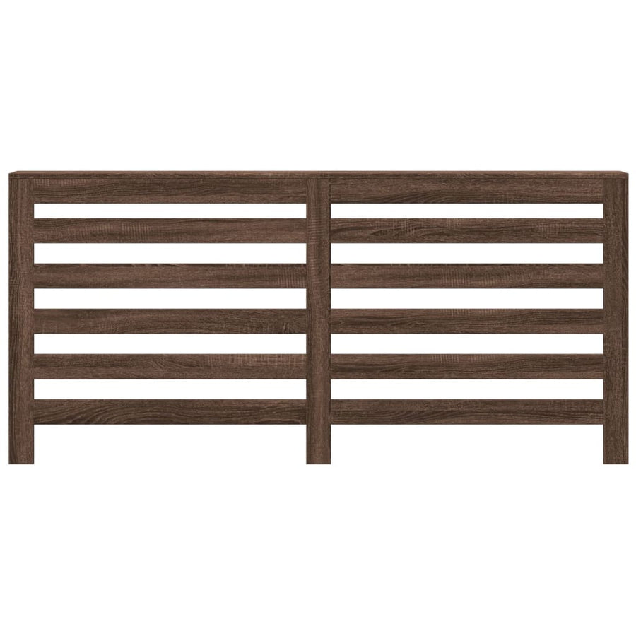 Radiatorombouw 175x20x82 cm bewerkt hout bruin eikenkleurig