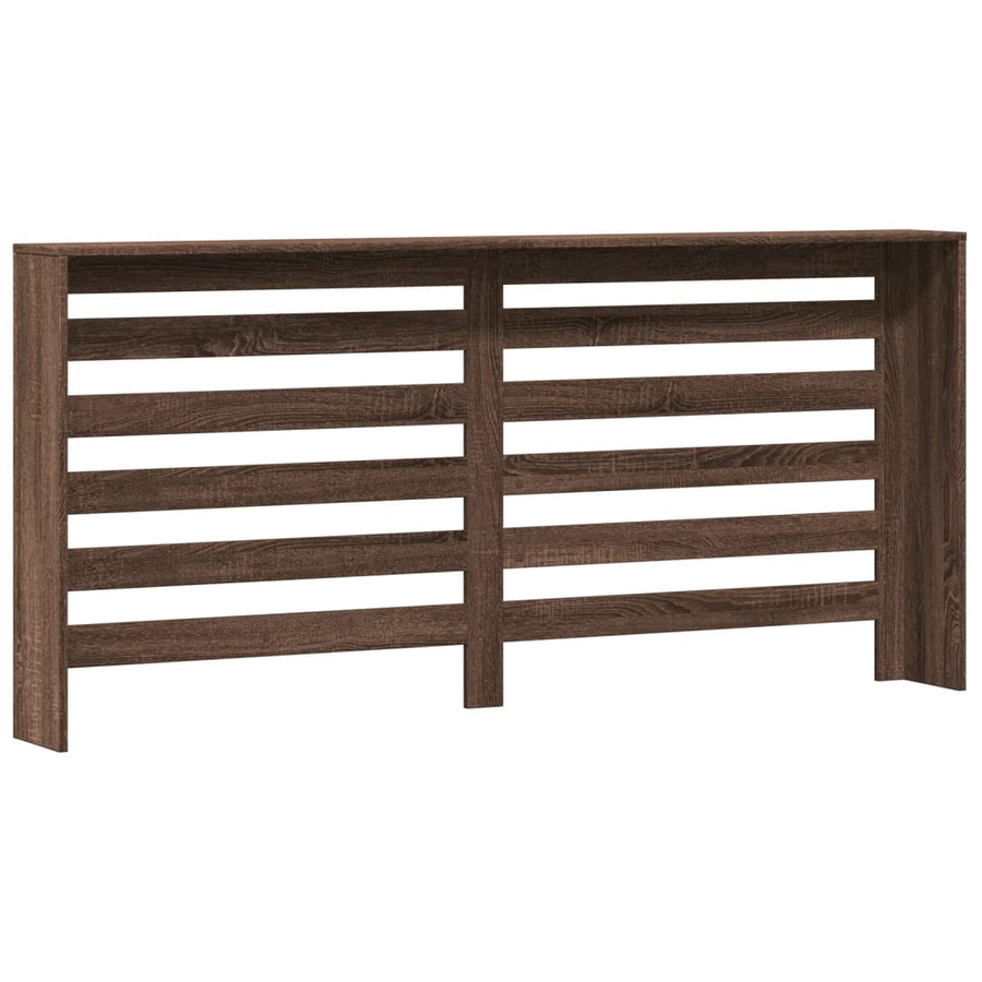 Radiatorombouw 175x20x82 cm bewerkt hout bruin eikenkleurig