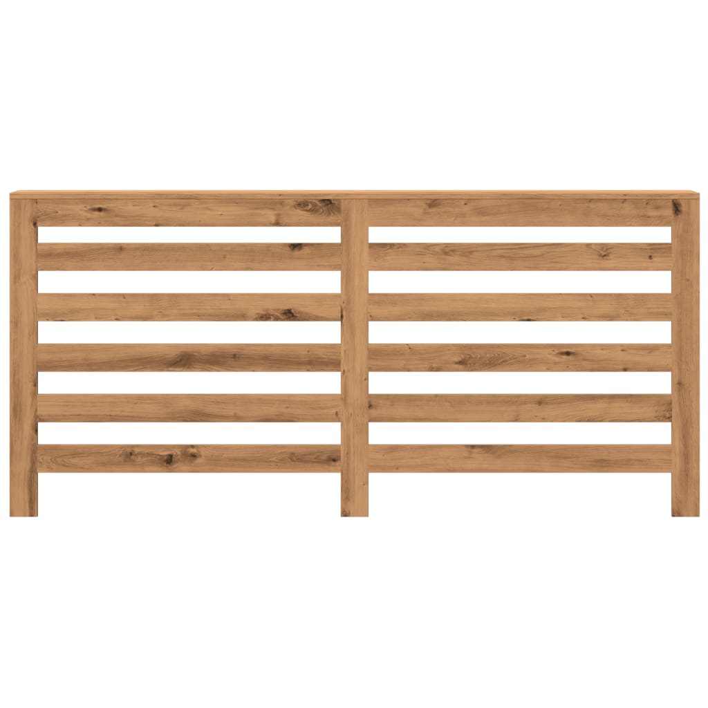 Radiatorombouw 175x20x82 cm bewerkt hout artisanaal eikenkleur