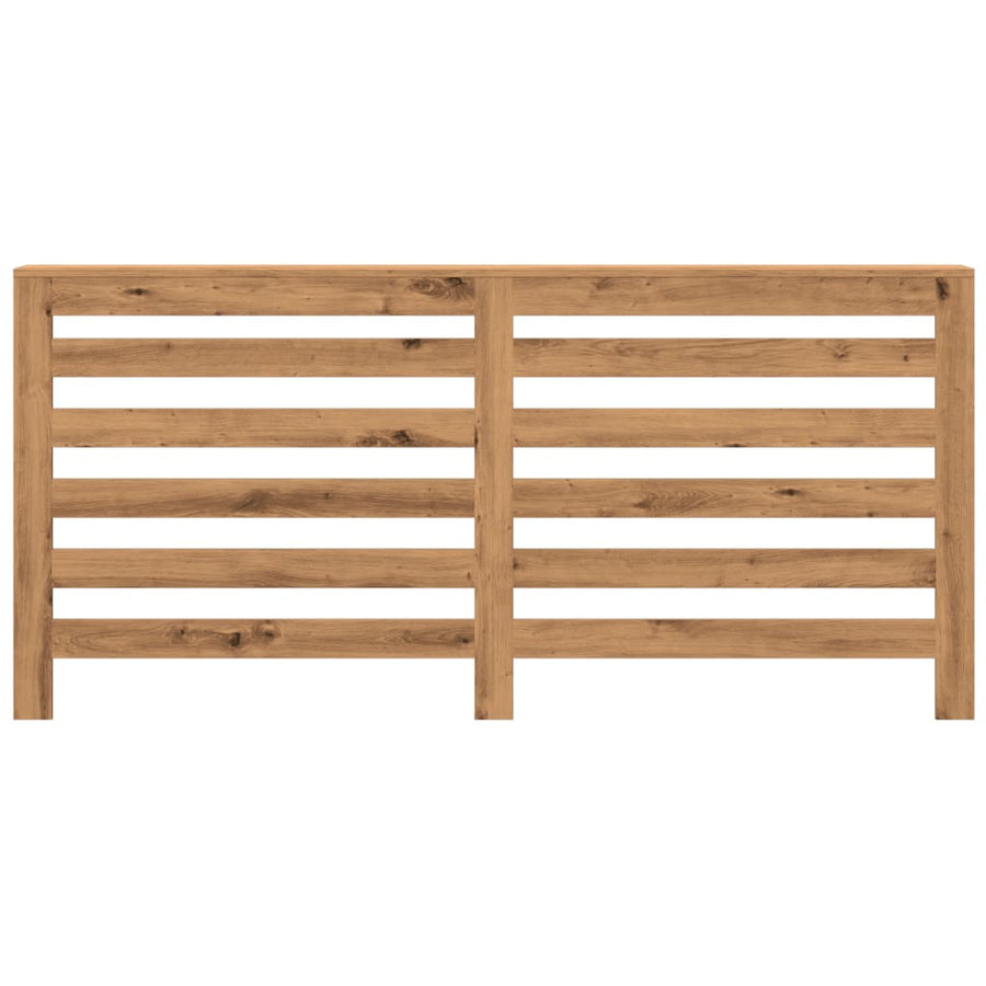 Radiatorombouw 175x20x82 cm bewerkt hout artisanaal eikenkleur